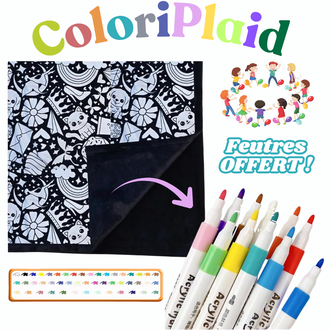 ColoriPlaid – Le plaid à colorier en famille