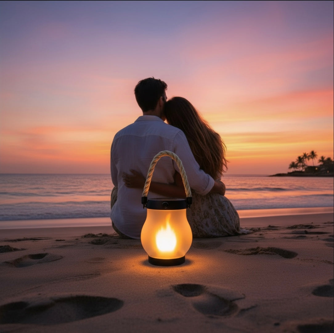 Kaliqo – Lanterne Solaire Extérieure à Effet Flamme