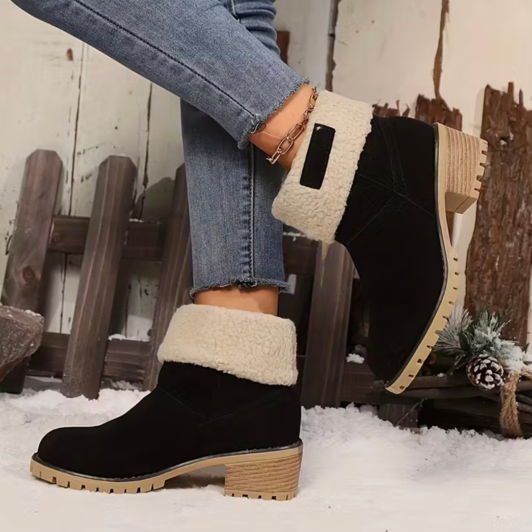 Bottes mi-hautes en laine