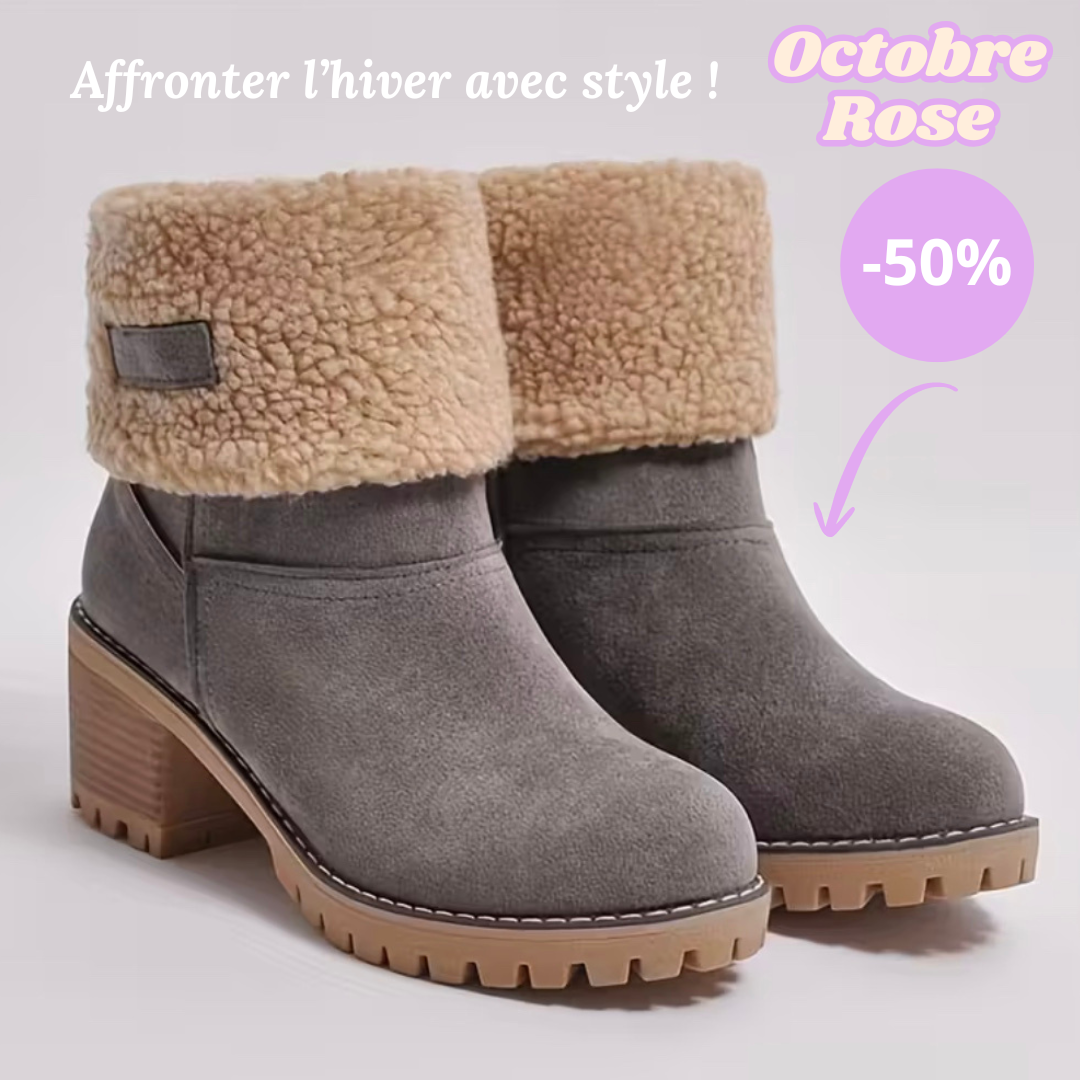 Bottes mi-hautes en laine