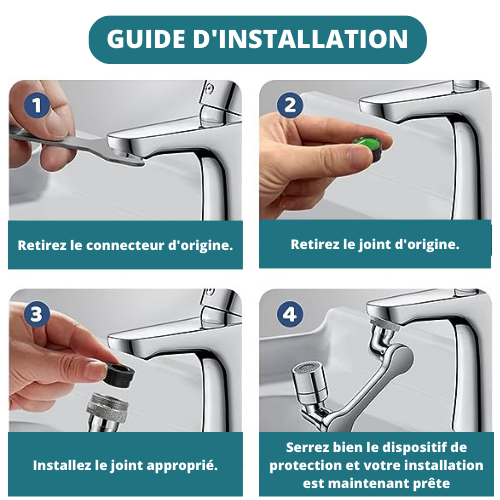 Robinet Magique Pivotant à 360° – TwistFlow