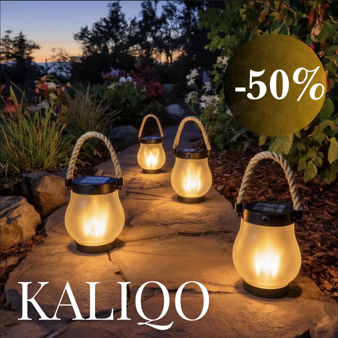 Kaliqo – Lanterne Solaire Extérieure à Effet Flamme