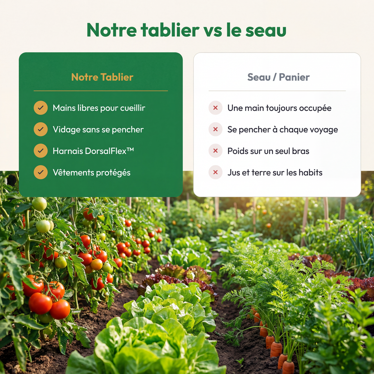Tablier de Récolte Ergonomique