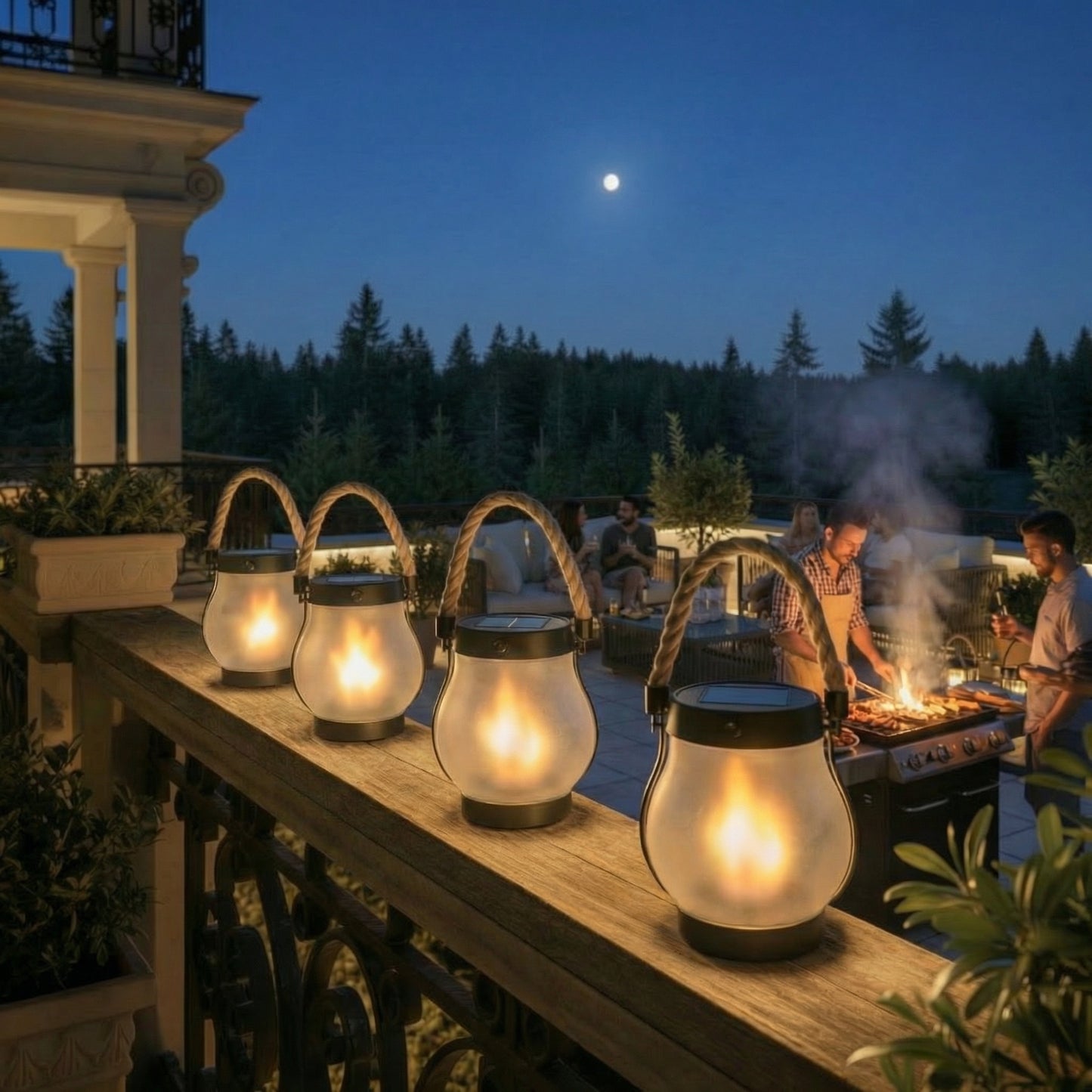 Flaméo - Lanterne Solaire à Effet Flamme Ultra Réaliste