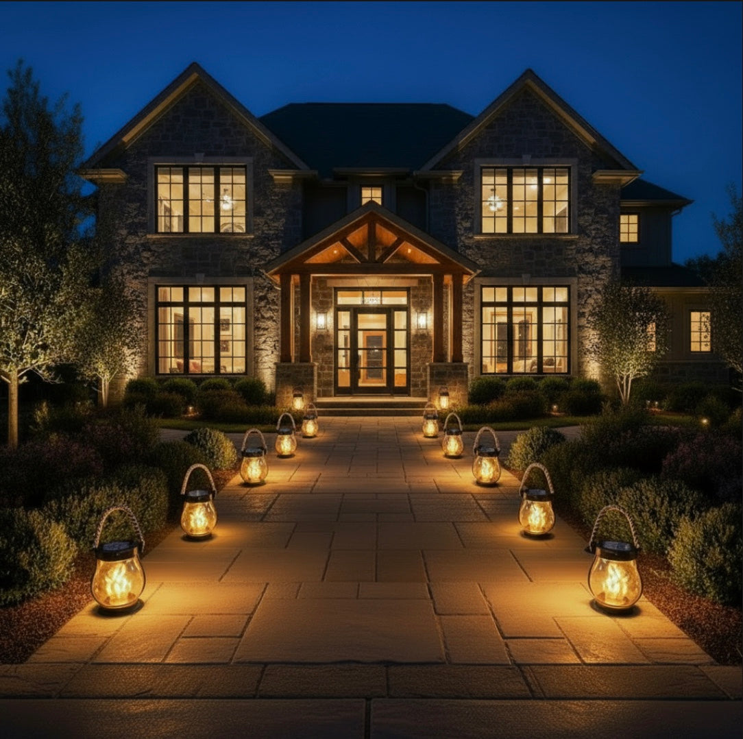 Lanterne Solaire Extérieure à Effet Flamme Ultra Réaliste