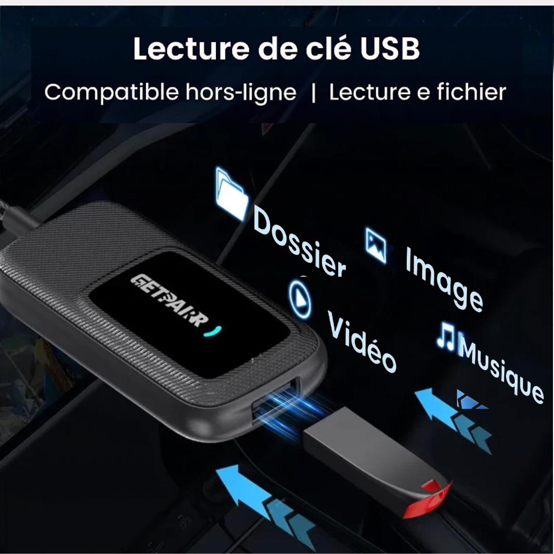 CarLink Pro - Boîtier CarPlay Sans Fil Universel