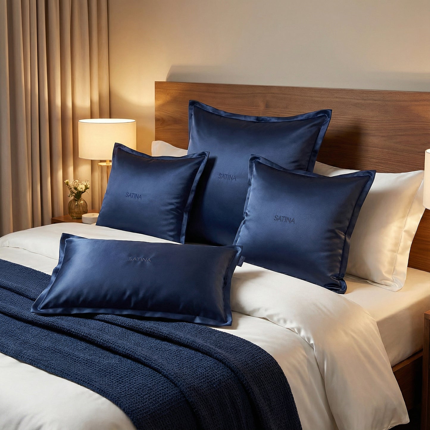 SATINA - Taie d'Oreiller En Satin Aux Rituels Asiatiques